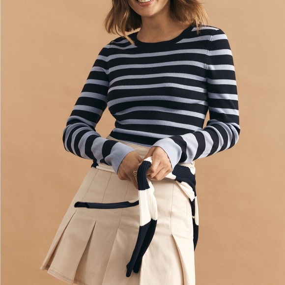 Anthropolgie Maeve Long Sleeve Shrunken Crewneck Sweater NWT - Picture 2 of 8